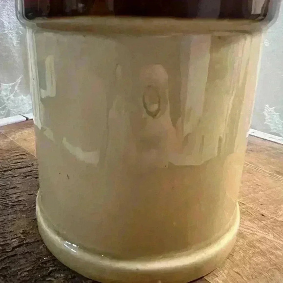 Vintage Brown and White Drip glazed Stoneware  Jug - Picture 3 of 6